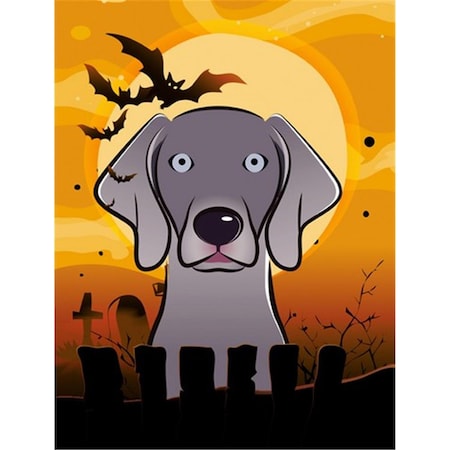 Carolines Treasures Halloween Weimaraner Flag Canvas House Size BB1789CHF